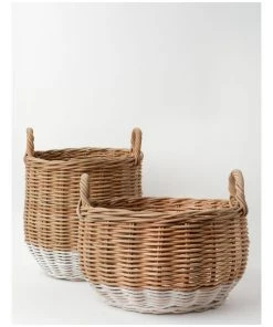 Milkshake White Dipped Rattan Basket -The Shine Nook Sales Store 800139880 4 720x928