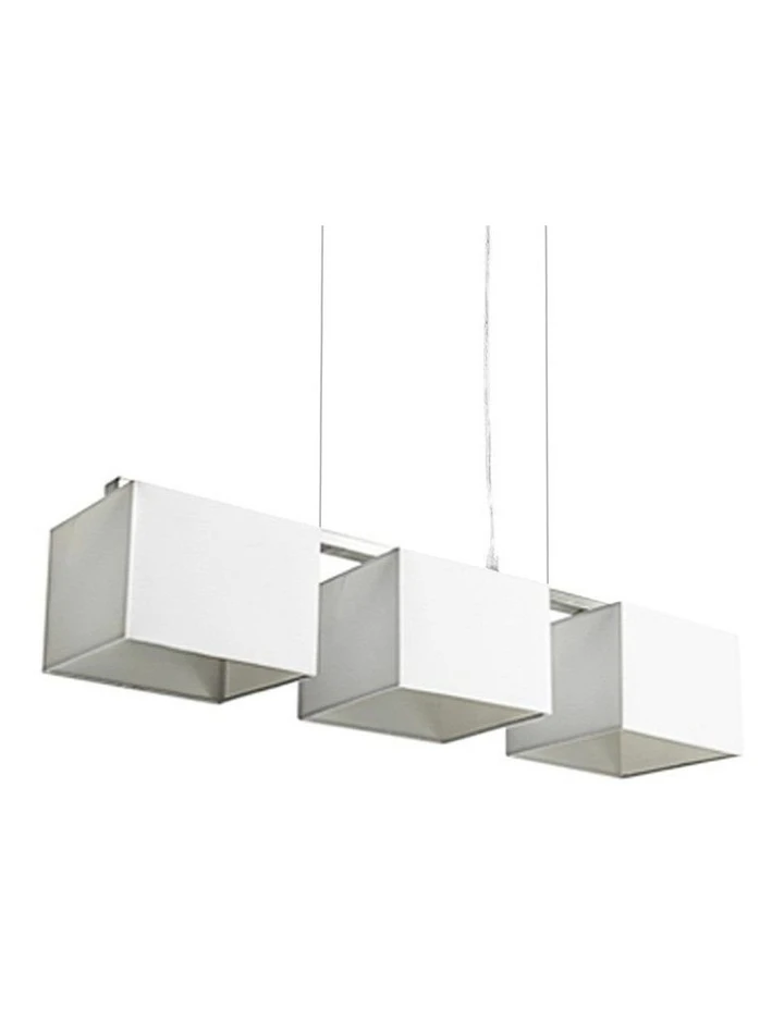 Innovatec Godwin White White Square Trio Pendant Lights 1 Innovatec Godwin White White Square Trio Pendant Lights