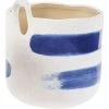 Linen House Paterna 15cm Planter Pot Blue Stripe