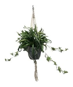 Cooper & Co 90cm Artificial Spider Leaf Hanging Potted Plant