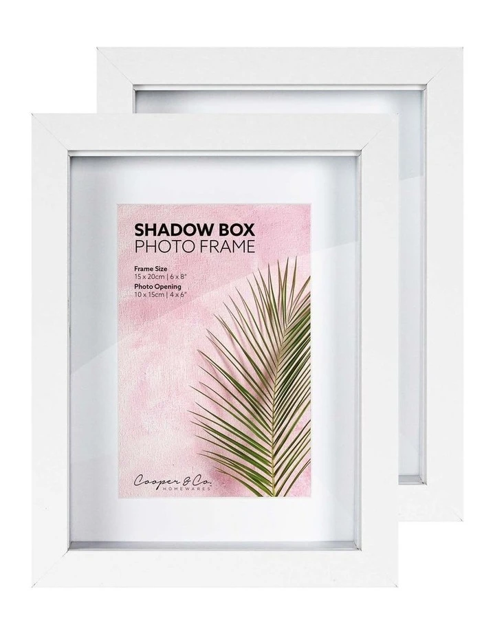 Cooper & Co Set of 2 15x20cm mat to 10x15cm Set of 2 White Shadow Box Wooden Photo Frame 3 Cooper & Co Set of 2 15x20cm mat to 10x15cm Set of 2 White Shadow Box Wooden Photo Frame - Image 3