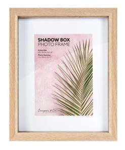 Cooper & Co 20X25cm/13X18cm Set of 2 Oak Shadow Box Wooden Photo Frame