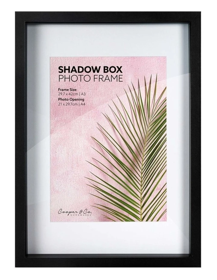 Cooper & Co Set of 2 A3 mat to A4 Black Shadow Box Wooden Photo Frame 1 Cooper & Co Set of 2 A3 mat to A4 Black Shadow Box Wooden Photo Frame
