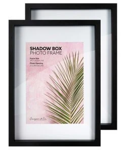 Cooper & Co Set of 2 A3 mat to A4 Black Shadow Box Wooden Photo Frame 6 Cooper & Co Set of 2 A3 mat to A4 Black Shadow Box Wooden Photo Frame -The Shine Nook Sales Store 803747620 3 720x928