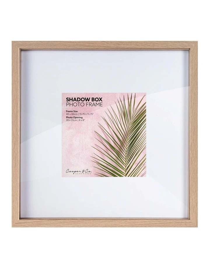 Cooper & Co Set of 2 40x40cm mat to 20x20cm Set of 2 Oak Shadow Box Wooden Photo Frame 1 Cooper & Co Set of 2 40x40cm mat to 20x20cm Set of 2 Oak Shadow Box Wooden Photo Frame