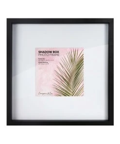 Cooper & Co Set of 2 40x40cm mat to 20x20cm Set of 2 Black Shadow Box Wooden Photo Frame