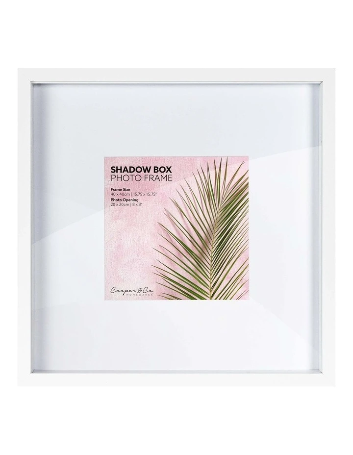 Cooper & Co Set of 2 40x40cm mat to 20x20cm Set of 2 White Shadow Box Wooden Photo Frame 1 Cooper & Co Set of 2 40x40cm mat to 20x20cm Set of 2 White Shadow Box Wooden Photo Frame