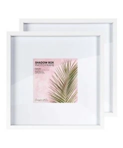 Cooper & Co Set of 2 40x40cm mat to 20x20cm Set of 2 White Shadow Box Wooden Photo Frame 6 Cooper & Co Set of 2 40x40cm mat to 20x20cm Set of 2 White Shadow Box Wooden Photo Frame -The Shine Nook Sales Store 803748250 3 720x928