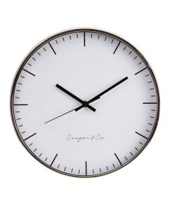 Cooper & Co 30cm Rose Gold Nelson Silent Movement Round Wall Clock