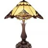 G&G Bro Large Benita Leadlight Tiffany Table Lamp