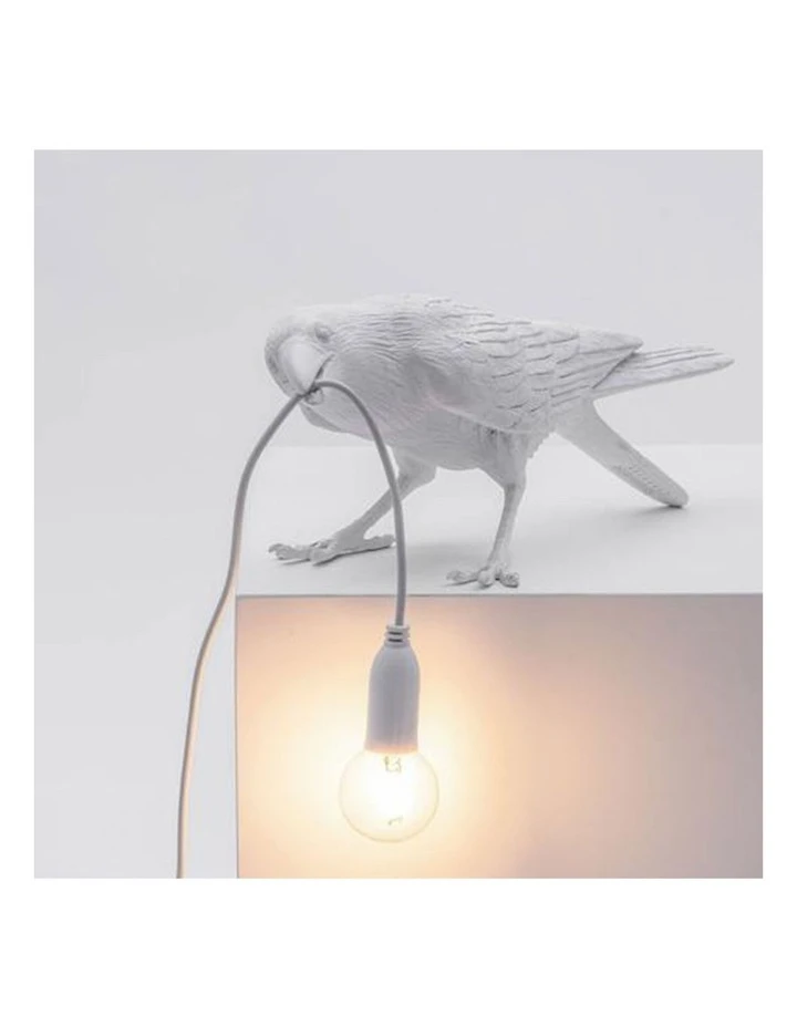 Seletti Bird Lamp Playing - White 3 Seletti Bird Lamp Playing - White - Image 3