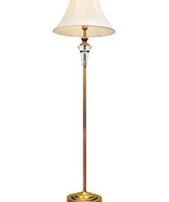 Lexi Lighting Vienna Crystal Brass Floor Lamp