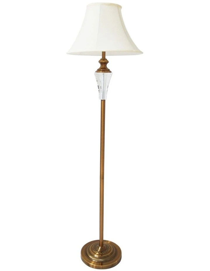 Lexi Lighting Vienna Crystal Brass Floor Lamp 2 Lexi Lighting Vienna Crystal Brass Floor Lamp - Image 2