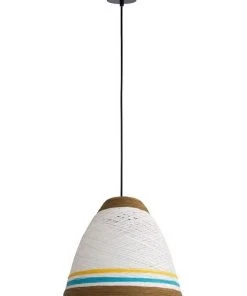 Lexi Lighting Jane Paper Pendant Light Brown