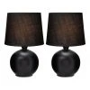 Lexi Lighting Louis Ceramic Modern Round Table Lamp Set Of 2