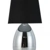 Lexi Lighting Libby Touch Table Lamp Chrome Black