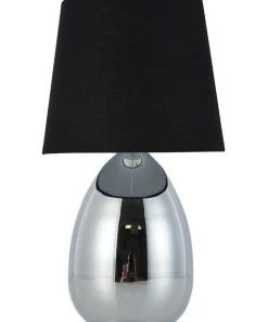 Lexi Lighting Libby Touch Table Lamp Chrome Black
