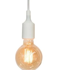 Lexi Lighting Colour Silicone Ceiling Pendant Light White