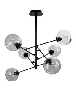 Oriel Lighting Ripley.6 Amazing 6-Light Satellite Pendant Light Black