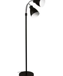 Oriel Lighting Retro Twin Floor Lamp Matt Black