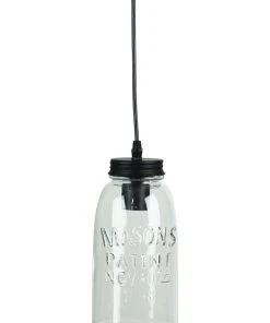 Oriel Lighting Mason Vintage Jar Pendant Clear