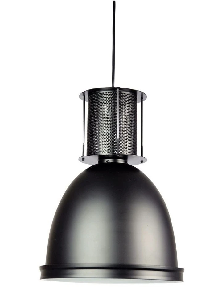 Oriel Lighting Bay Black Industrial Single Pendant Light Large 1 Oriel Lighting Bay Black Industrial Single Pendant Light Large