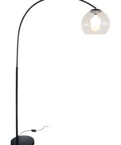 Oriel Lighting Large Arc Floor Lamp with Acrylic Shade Black