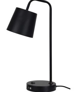 Oriel Lighting Henk Desk Lamp with USB Black