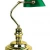 Oriel Lighting Banker's Table Lamp(Switched) Polished Brass
