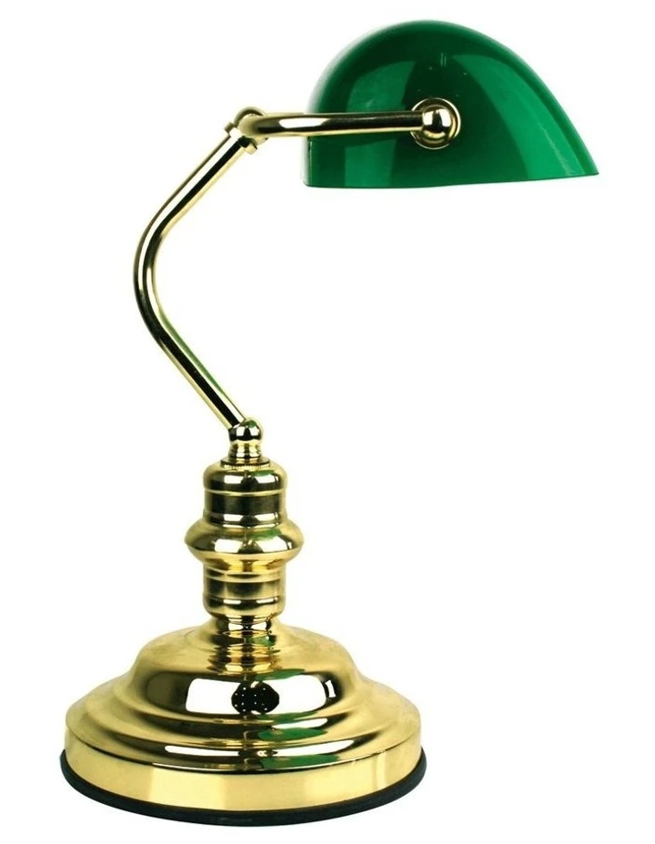 Oriel Lighting Banker's Table Lamp(Switched) Polished Brass 1 Oriel Lighting Banker's Table Lamp(Switched) Polished Brass