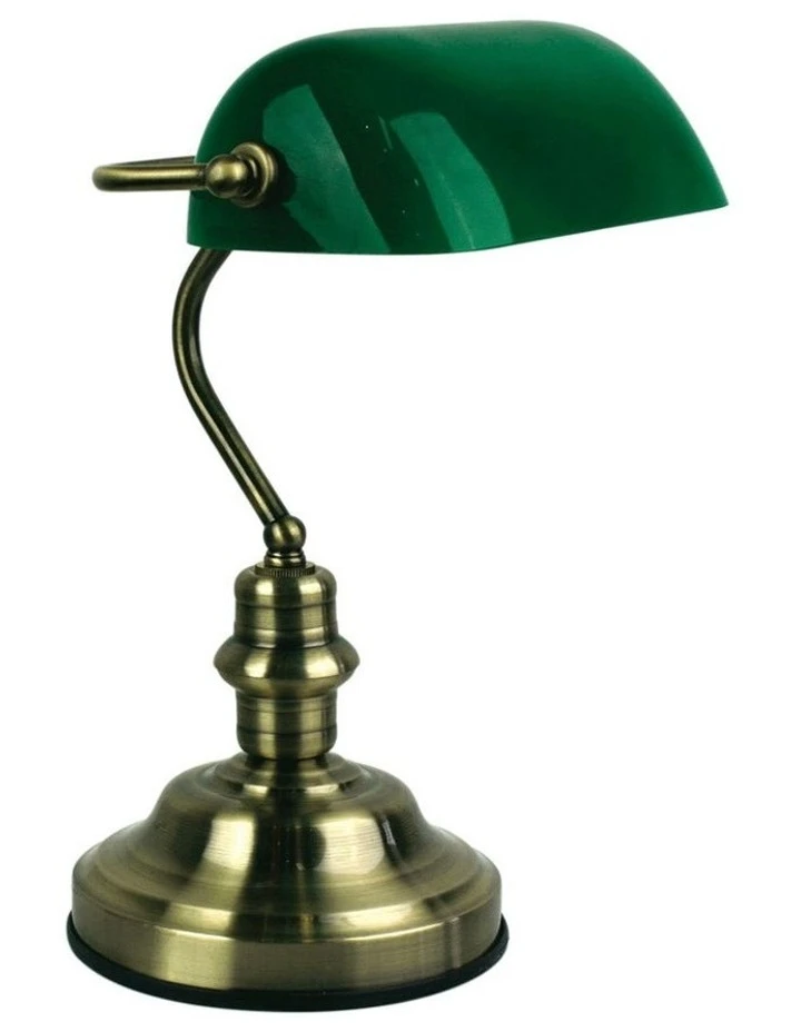 Oriel Lighting Banker's Table Lamp(Switched) Antique Brass 1 Oriel Lighting Banker's Table Lamp(Switched) Antique Brass