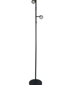 Oriel Lighting Daxam LED Twin Floor Lamp Black