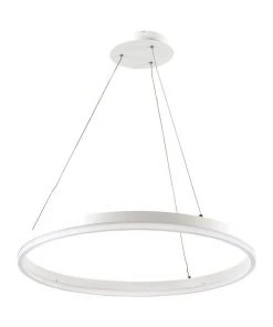 Oriel Lighting Cronus.60 Modern LED Halo Pendant Light White