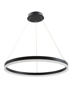 Oriel Lighting Cronus.60 Modern LED Halo Pendant Light Black