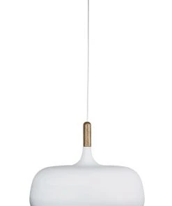 Oriel Lighting Malt 48cm Scandustrial Designed Pendant White