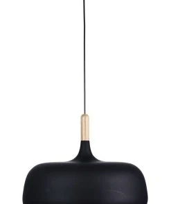 Oriel Lighting Malt 48cm Scandustrial Designed Pendant Black