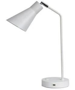 Oriel Lighting Thor Desk Lamp with USB White