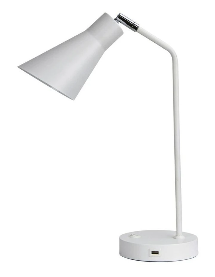 Oriel Lighting Thor Desk Lamp with USB White 1 Oriel Lighting Thor Desk Lamp with USB White