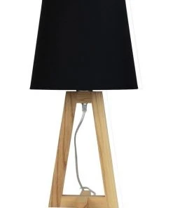 Oriel Lighting Edra Scandinavian-Style Table Lamp Black