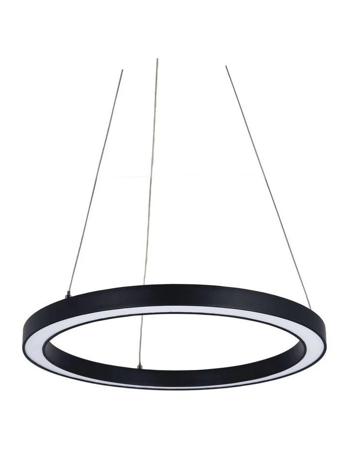 Oriel Lighting Nimbus 60cm LED Ring Pendant Light Black 1 Oriel Lighting Nimbus 60cm LED Ring Pendant Light Black