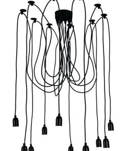 Oriel Lighting Philly Ten Light Suspension Pendant Light Black