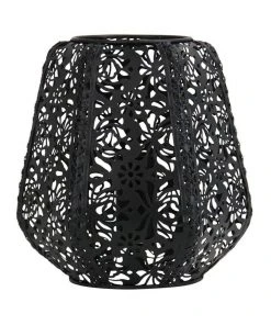 Oriel Lighting Lace Floral Metal Table Lamp Black