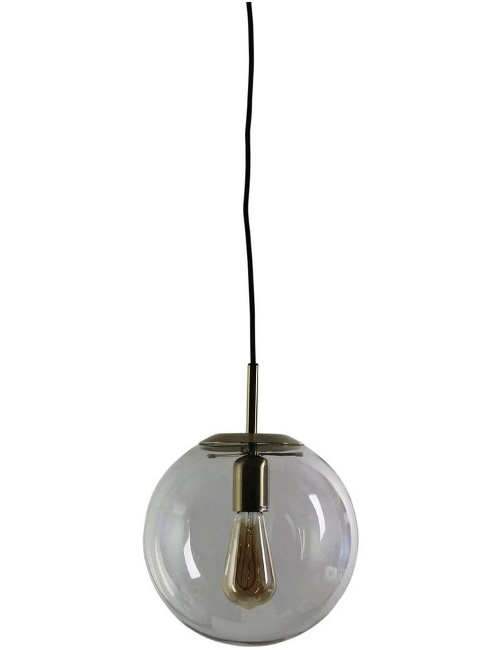 Oriel Lighting Newton Contemporary Clear Glass Pendant Light 25cm Brass 1 Oriel Lighting Newton Contemporary Clear Glass Pendant Light 25cm Brass