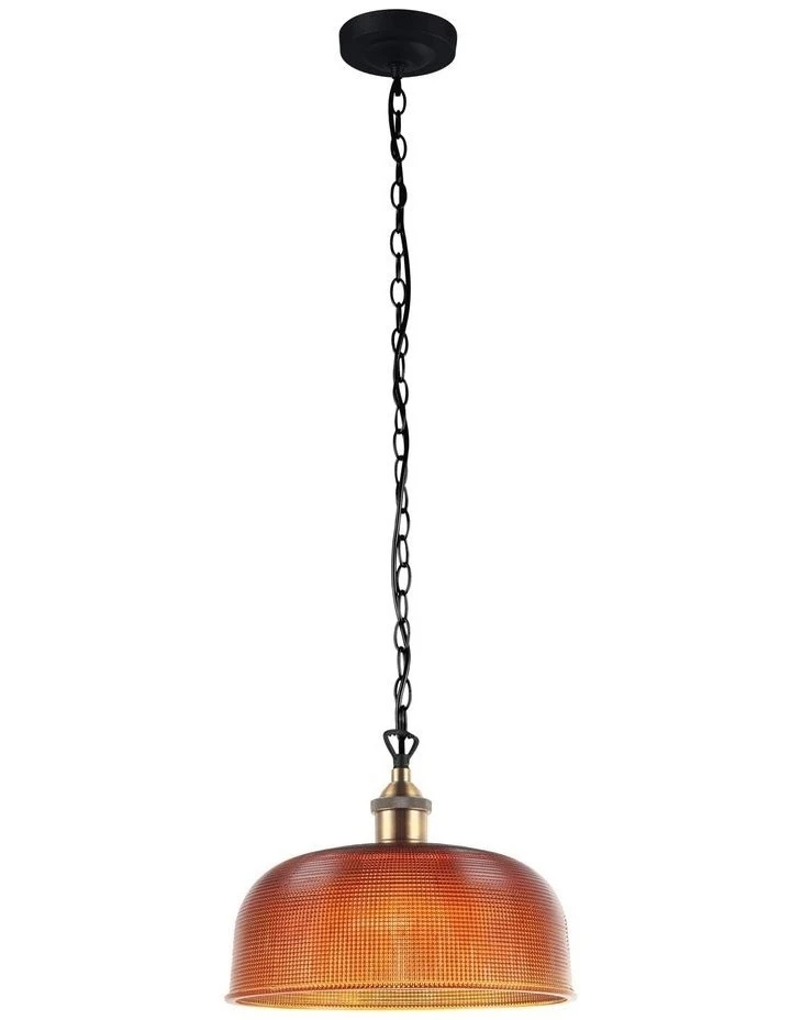 Oriel Lighting Maison 27 Halophane Glass Pendant Light Amber 1 Oriel Lighting Maison 27 Halophane Glass Pendant Light Amber