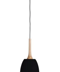Oriel Lighting Malt 22cm Scandustrial Designed Pendant Black