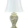 Oriel Lighting Devana Floral Cut Complete Table Lamp