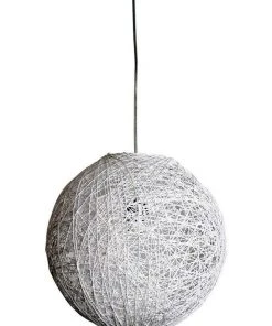 Oriel Lighting Cocoon White Spun Cotton Pendant Shade Only 40cm