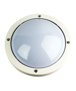 Oriel Lighting Primo Outdoor White Round Bulkhead Light