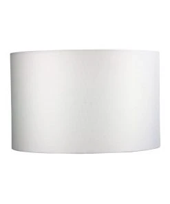 Oriel Lighting 40cm Off-White Open-Weave Fabric Drum Shade