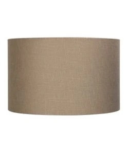 Oriel Lighting 40cm Lamp Drum Shade - Coffee Burlap